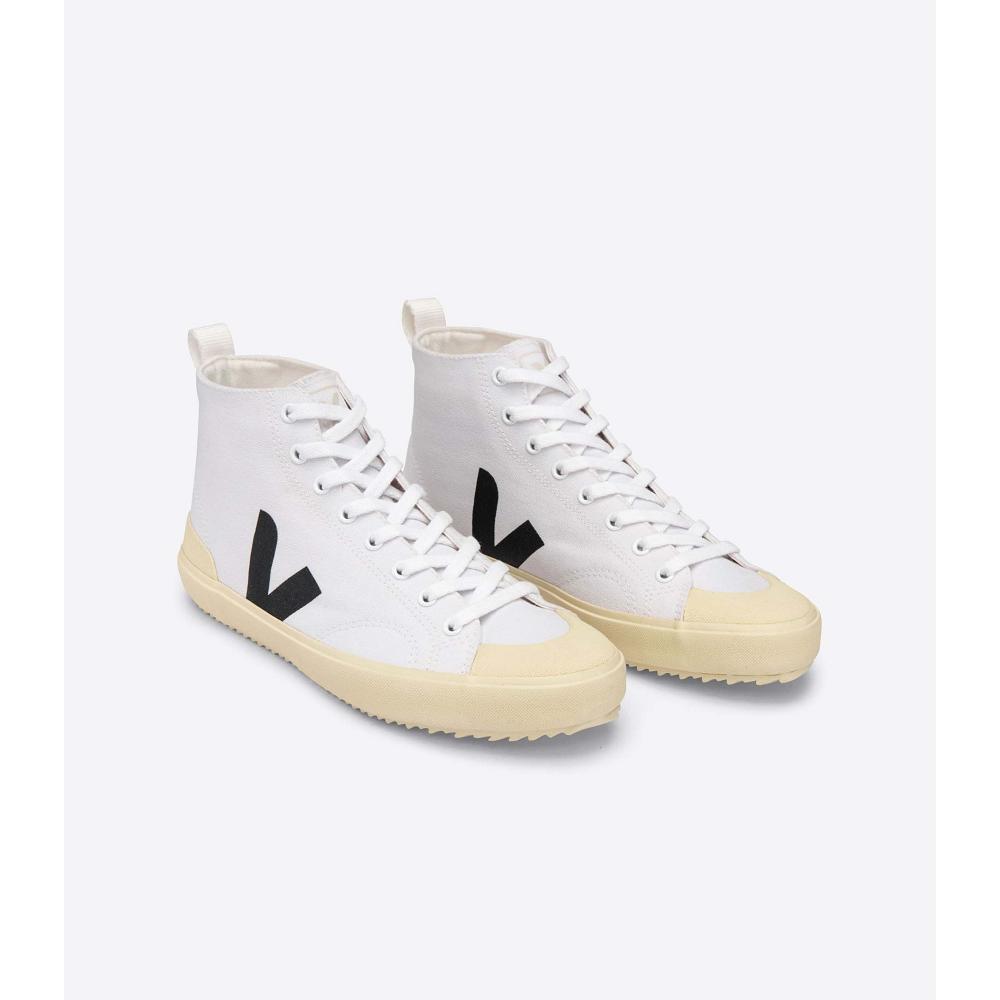 Veja NOVA HT CANVAS PIERRE Men's High Tops White/Black | NZ 106AHK